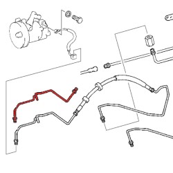 Mercedes S210 Leitung Niveauregulierung Radhaus vorne A1243209272