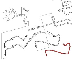 Mercedes S210 Leitung Niveauregulierung Radhaus A1243209272