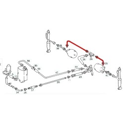 Mercedes W140 Satz Hydraulikleitungen (ersetzt A1403208572 und A140320