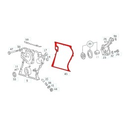 Mercedes M102 Timing Case Cover Gasket (replaces A1020150080, A1020150