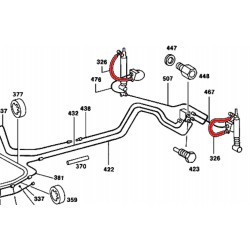 Mercedes W123 W126 Pressure Hose for Self Leveling Rear Axle (replaces OE A2019970882)