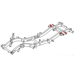 Mercedes G Wagon repair tube for frame rear suspension area